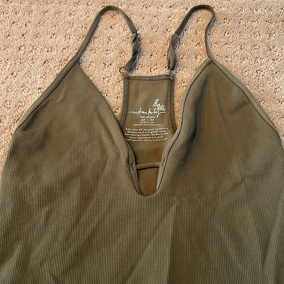Free People Intimately Olive Green Bodysuit. Size XS/S - Picture 3 of 4